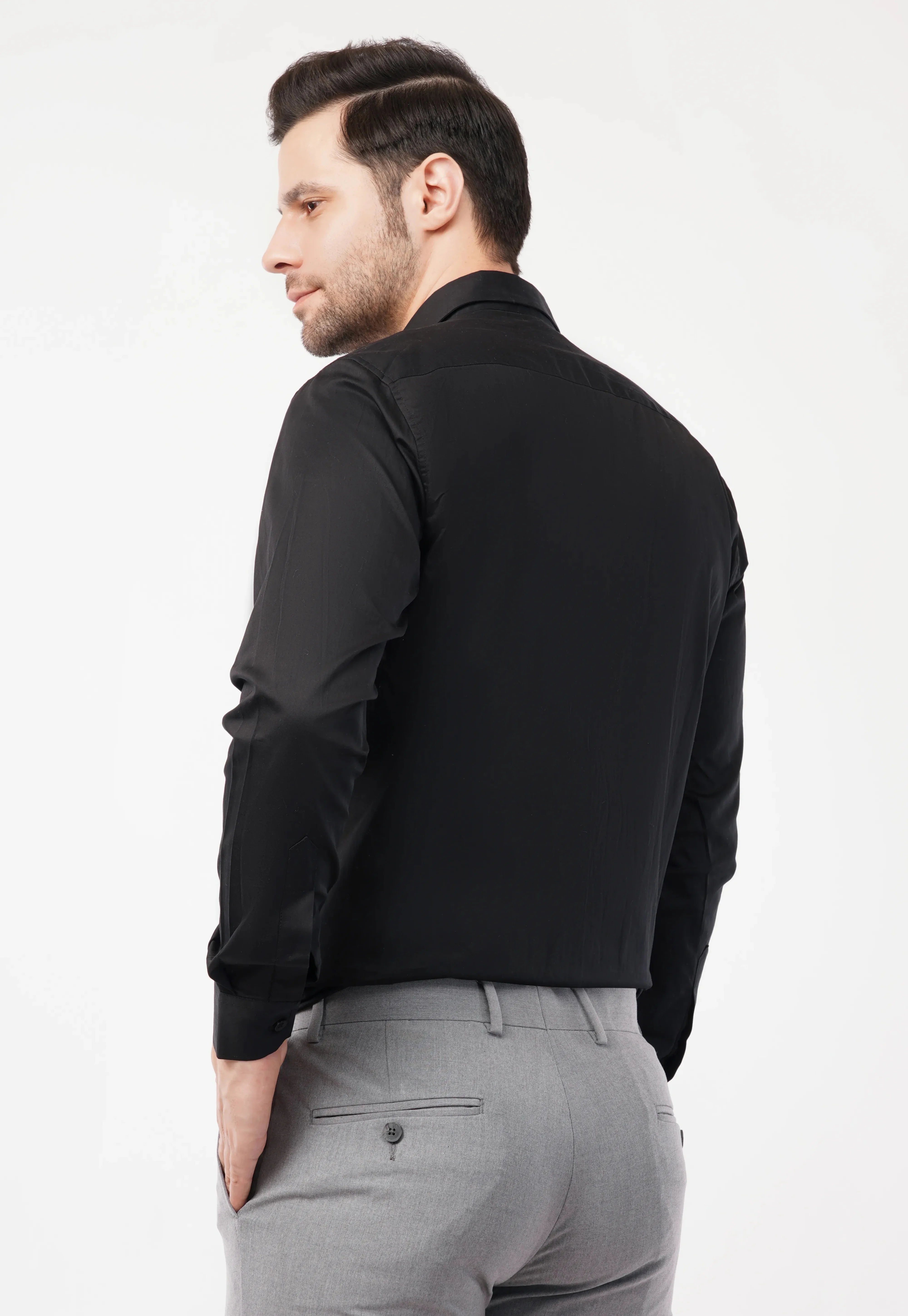 Midnight Black Full Sleeve Formal Shirt